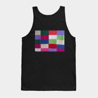 colourful vintage patchwork knitted squares Tank Top